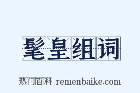 髦皇组词是什么意思的图片